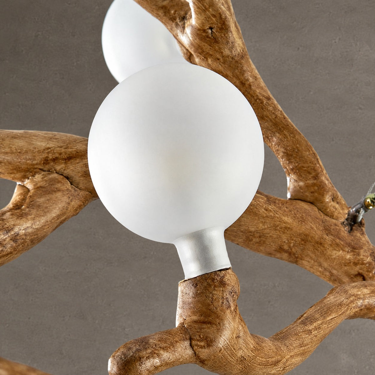 Demolion Branch Glass Globe Chandelier