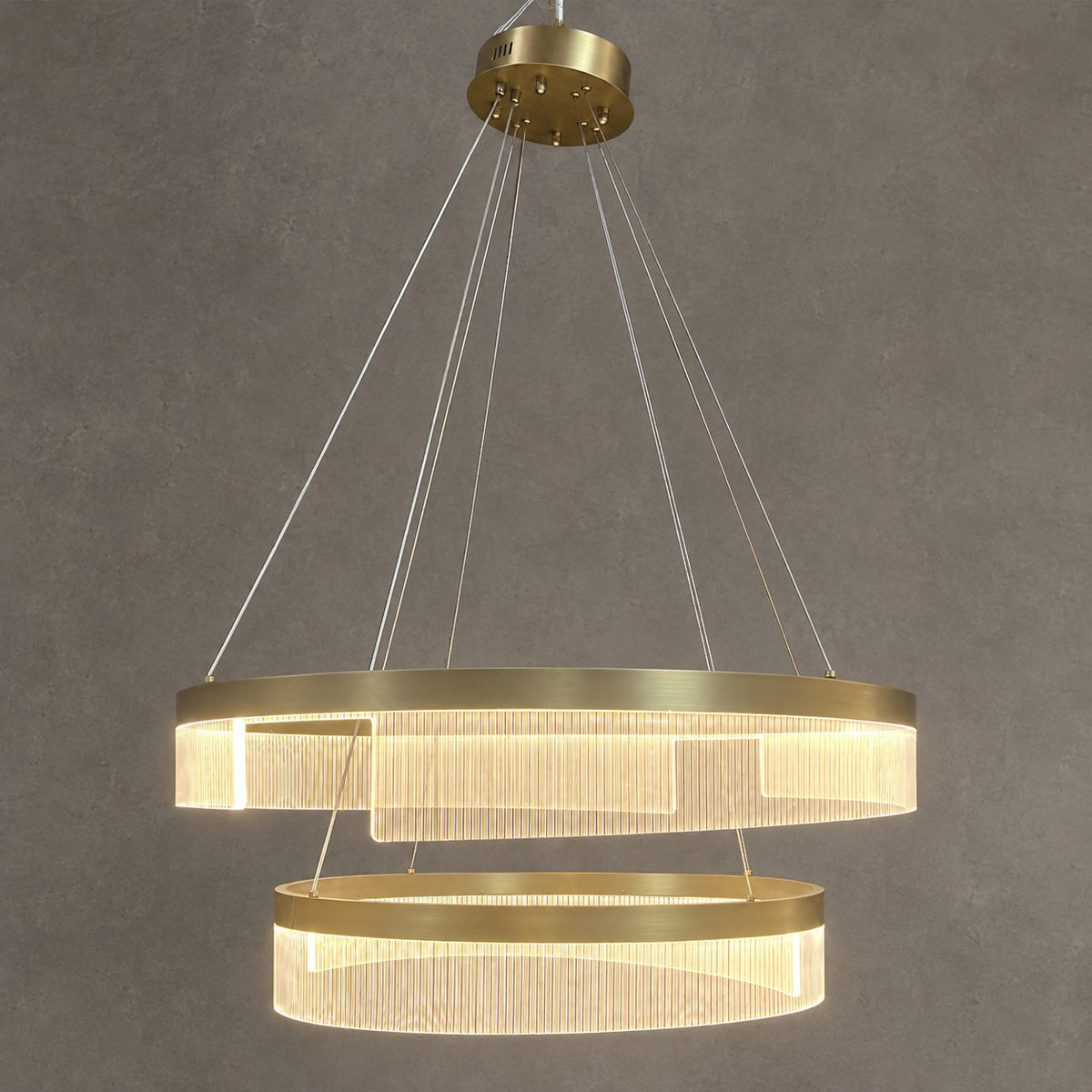 Designer Recommended Modern Simple Ring Round Acrylic Chandelier for Living Room/Bedroom/Dining Room