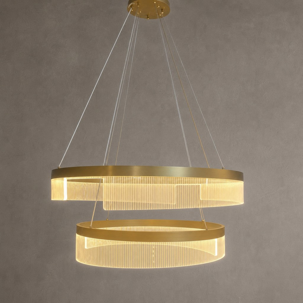 Designer Recommended Modern Simple Ring Round Acrylic Chandelier for Living Room/Bedroom/Dining Room