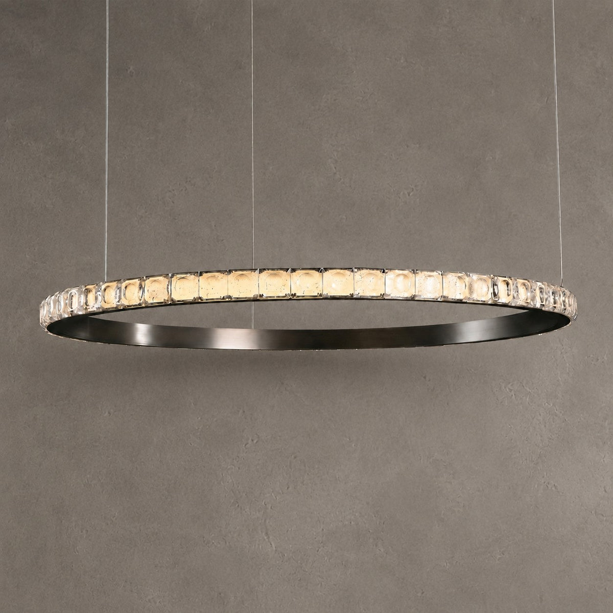 Drake Single-Ring Crystal Chandelier