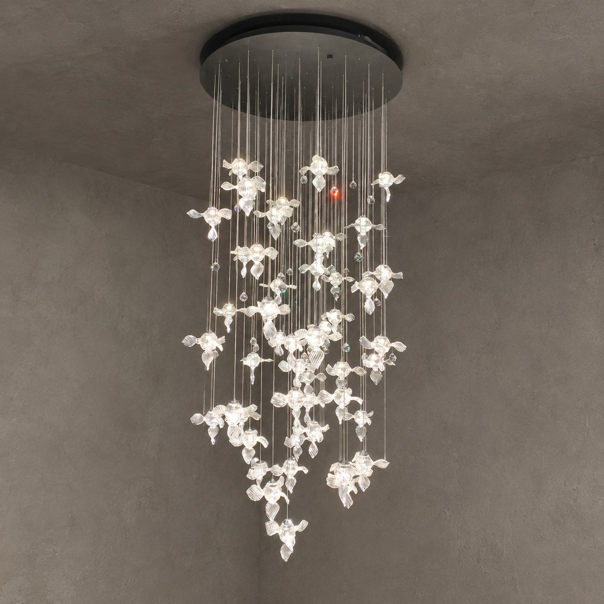Modern Art Design Propeller-like Crystal Chandelier for Staircase/Villa/Foyer/High-ceiling Space