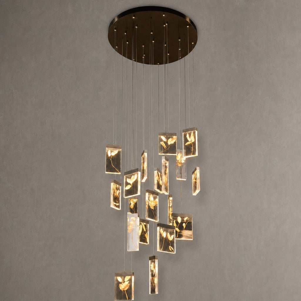 Purple Mountain Modern Sculptural Pendant Light