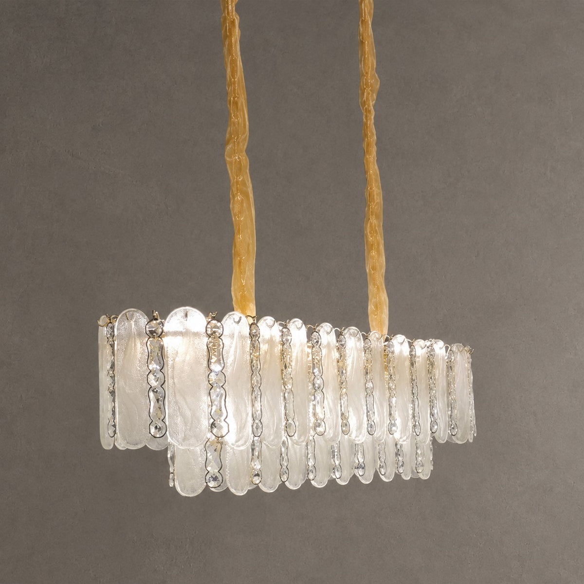 Modern Feather Crystal Chandelier Set in Chrome/Gold Finish for High/Low-ceiling