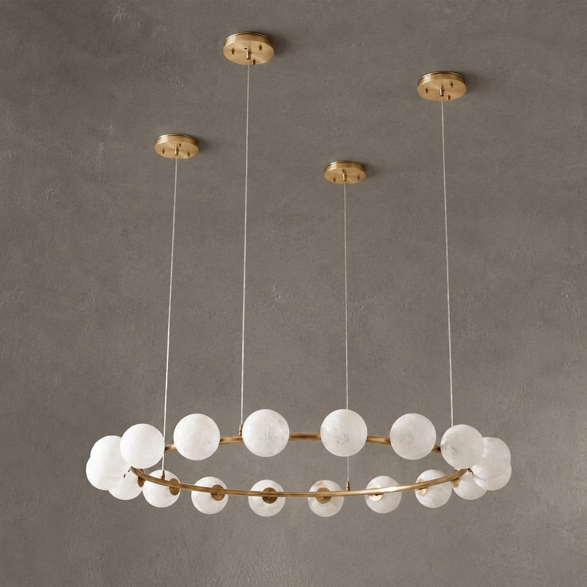 Linear Orb Pendant Alabaster