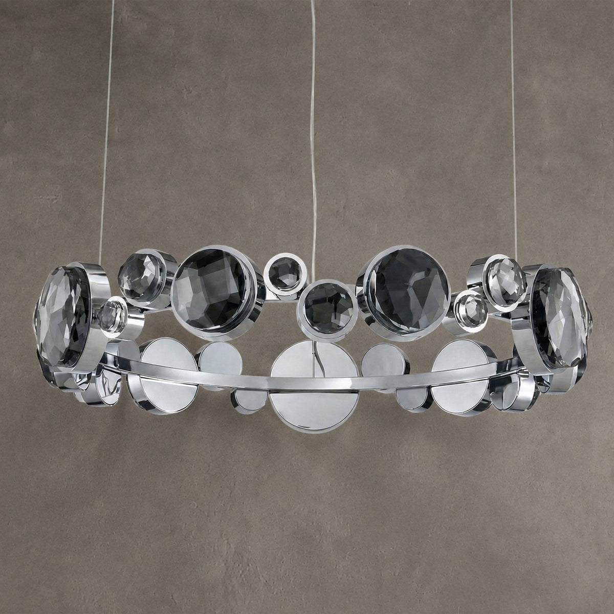 Eclipse Round Crystal Modern Chandelier
