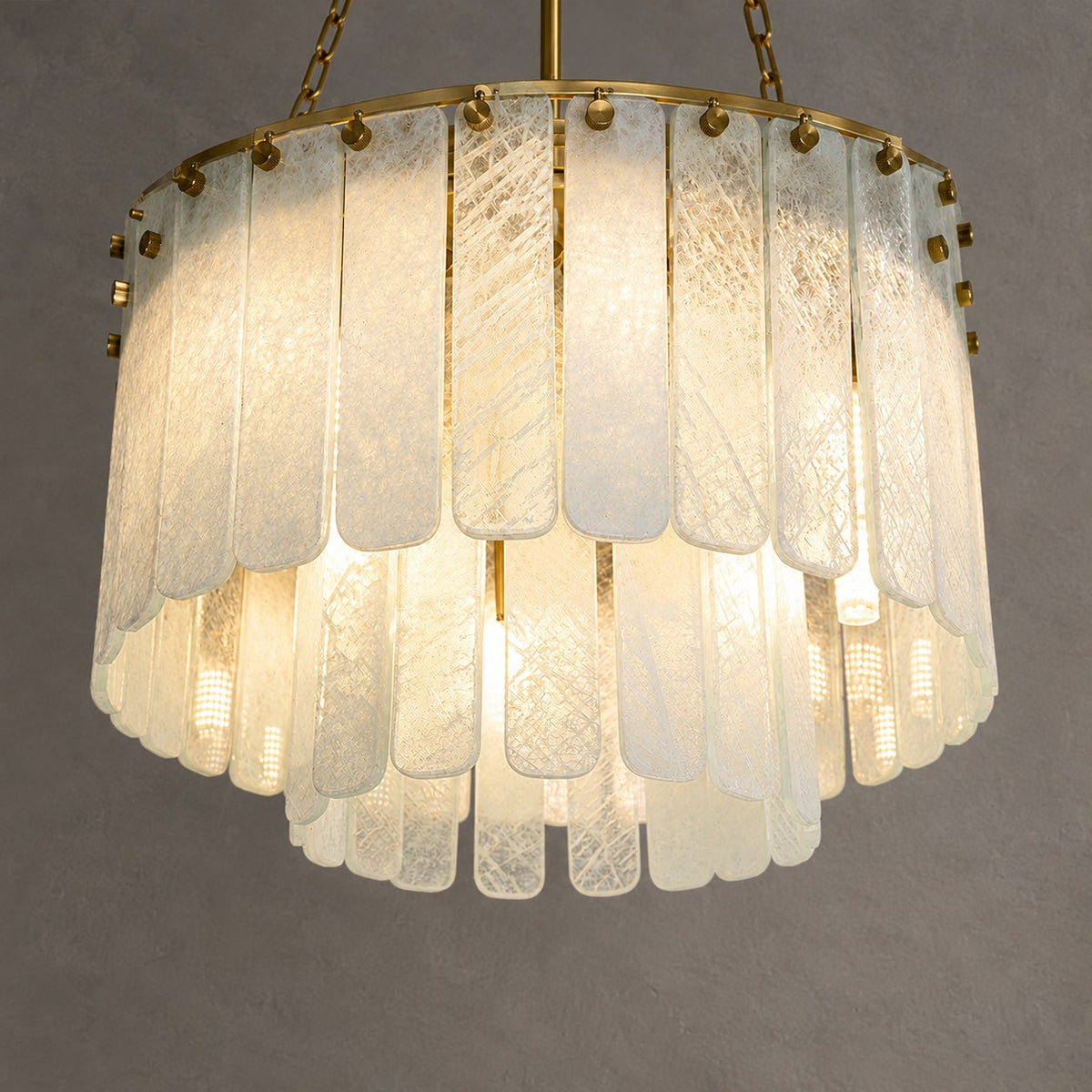 Modern White Crystal Luxury stone Chandelier