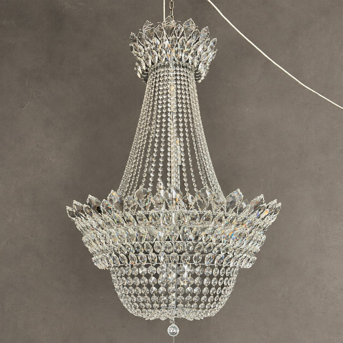 Empire Crystal Pendant Chandelier for Foyer/Entryway