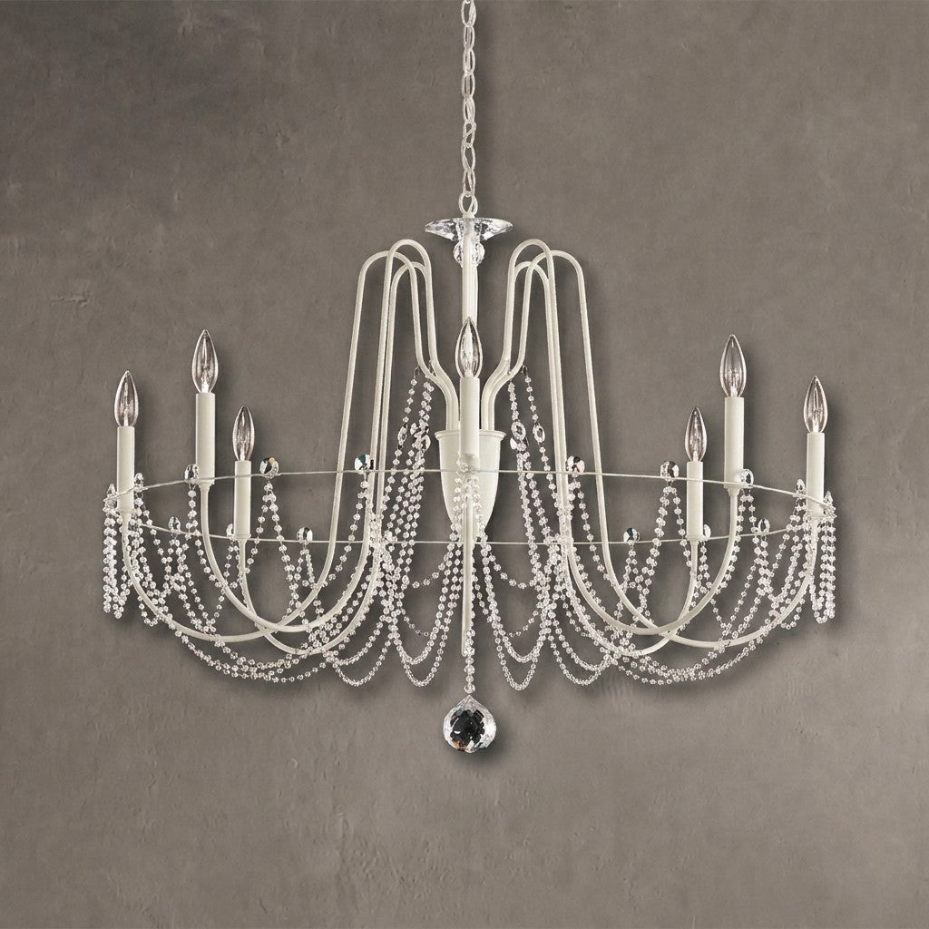 Esmeralda Single Tier Crystal Chandelier 37"