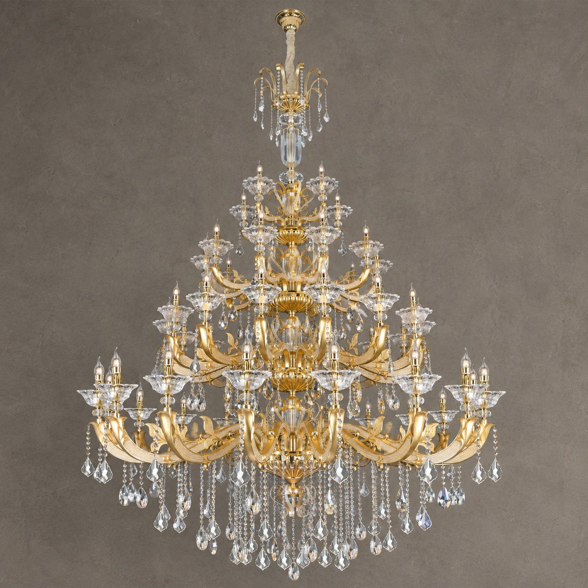 Eternal Baroque Revival Chandelier Series with Diamond-Inspired Crystal-Studded Light Arms