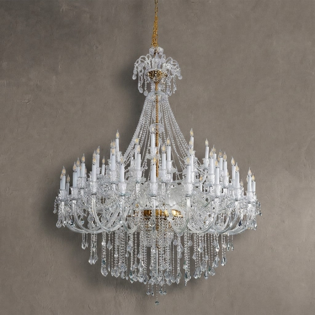 Extra Large Classic Traditional Crystal Chandelier 60/72/90 Lights for Hotel, Showroom, Foyer , Wedding Hall,Coffee Shop