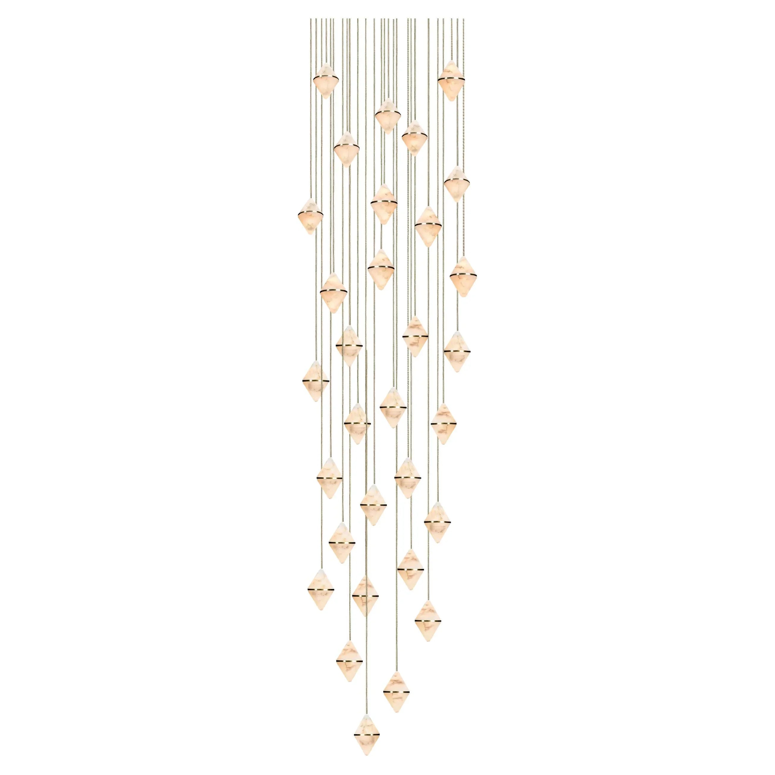Gem Circular Cluster Alabaster Chandelier 30