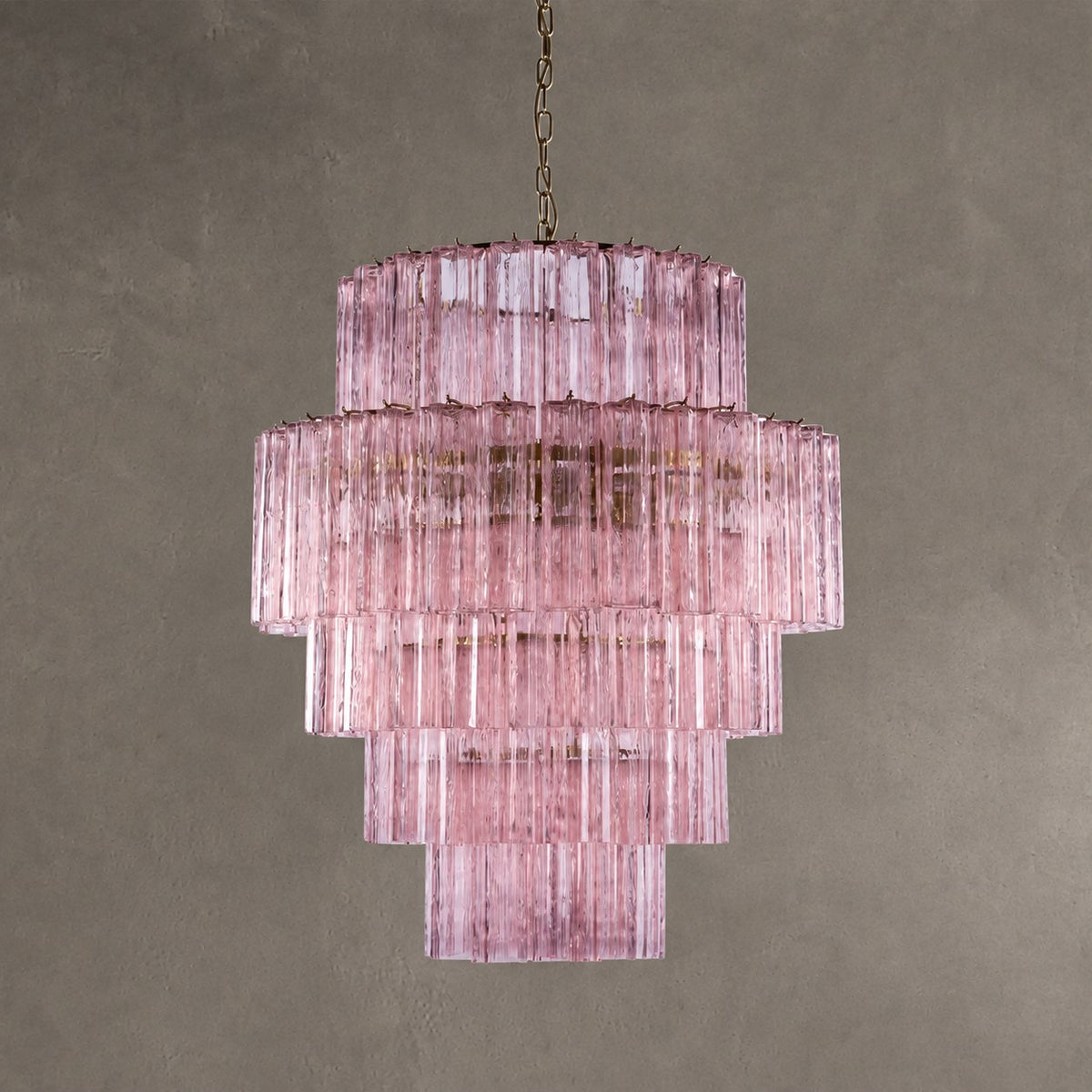 Freccia Treviso Murano Glass Tube Chandelier