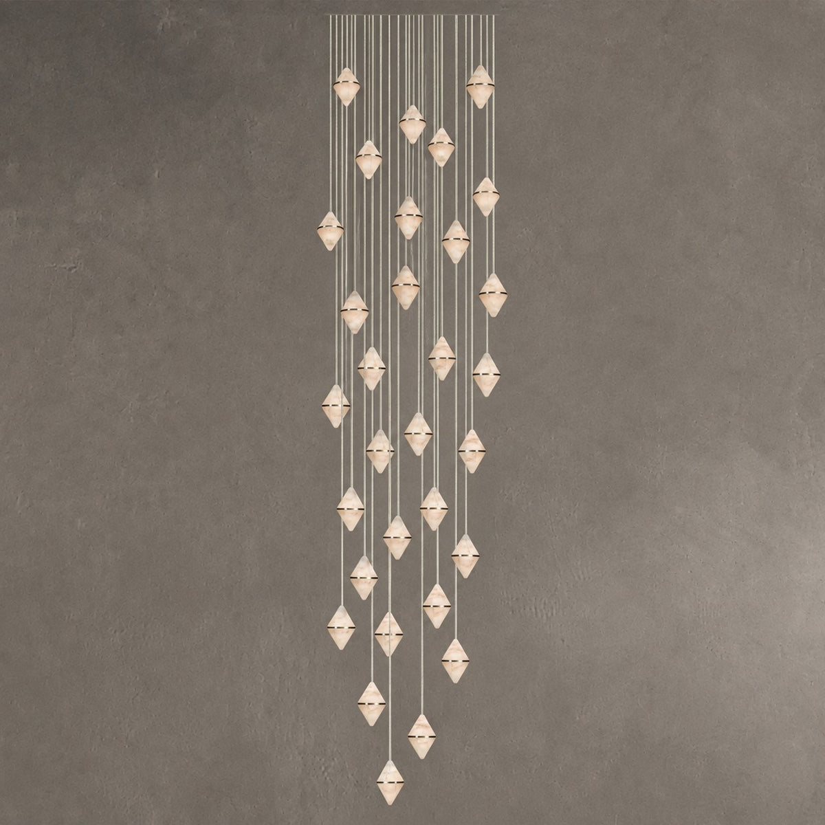 Gem Circular Cluster Alabaster Chandelier 30
