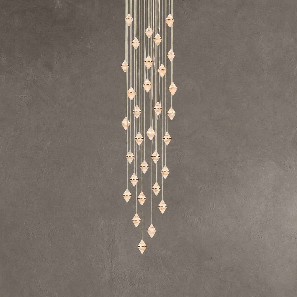 Gem Circular Cluster Alabaster Chandelier 30