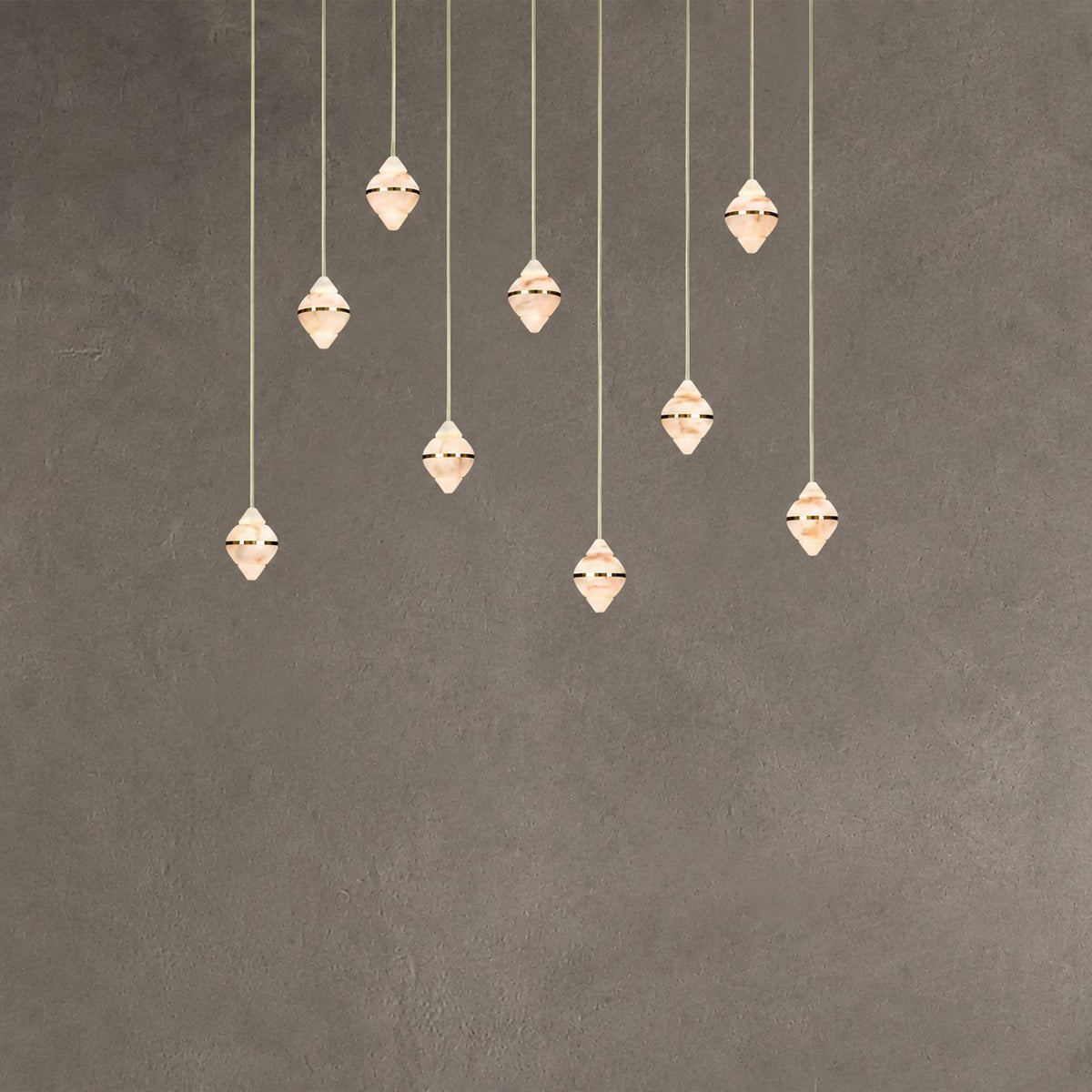 Gem Rectangular Alabaster Chandelier 9