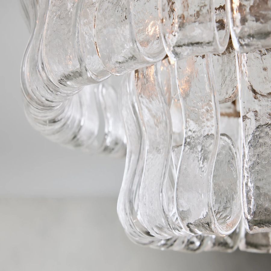 Ghiaccio Modern Glass Flushmount