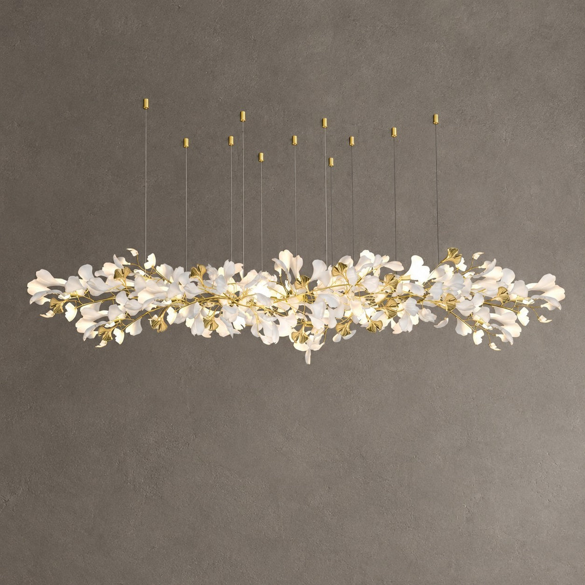Gingko Ceramic Branch Chandelier Z