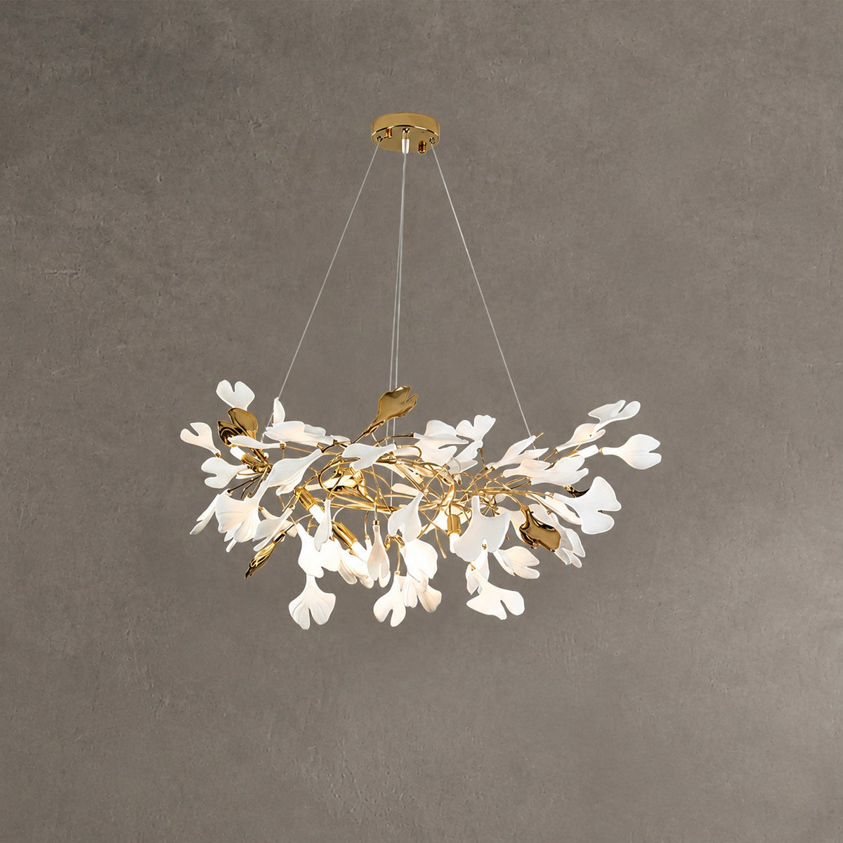 Gingko Ceramic Branch Chandelier Z