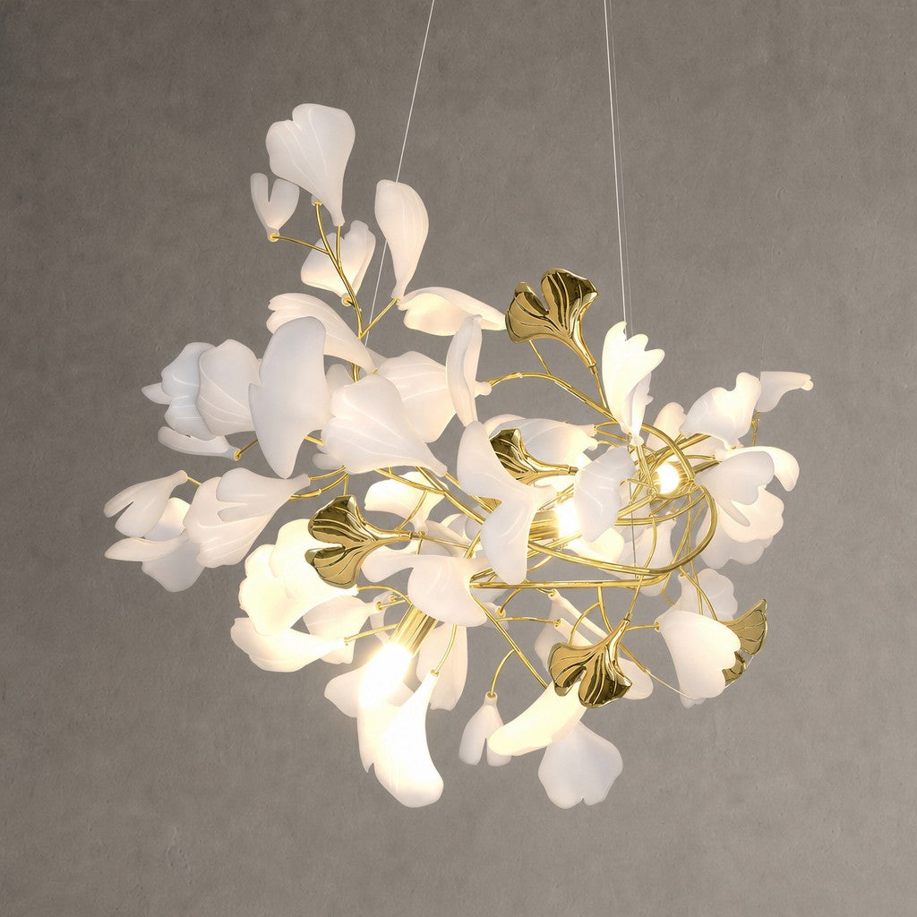 Gingko Ceramic Branch Chandelier Z
