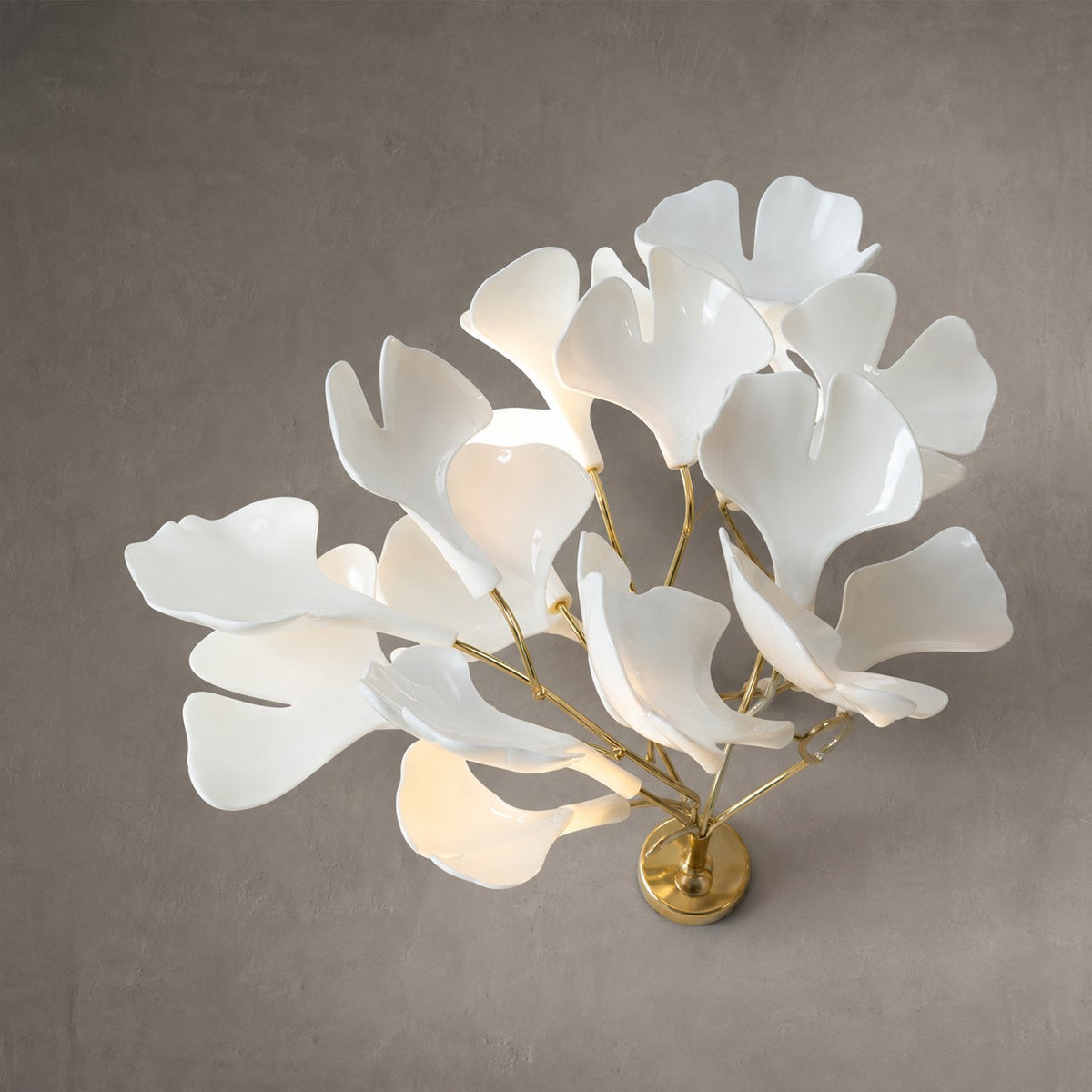 Gingko Ceramic Branch Chandelier Z