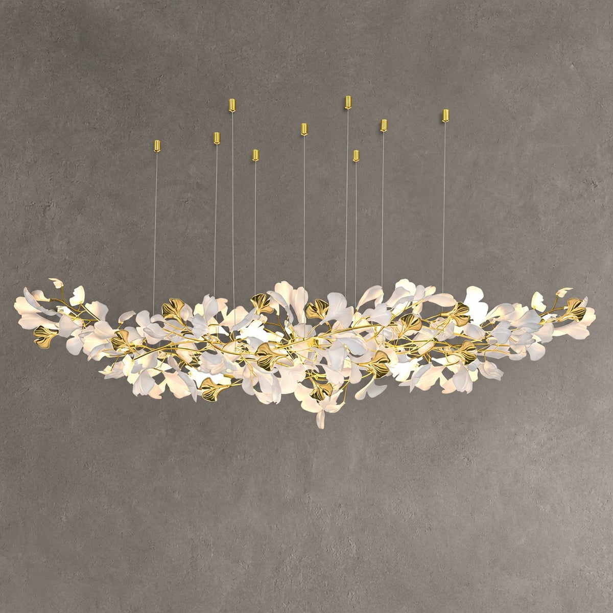 Gingko Ceramic Branch Chandelier Z