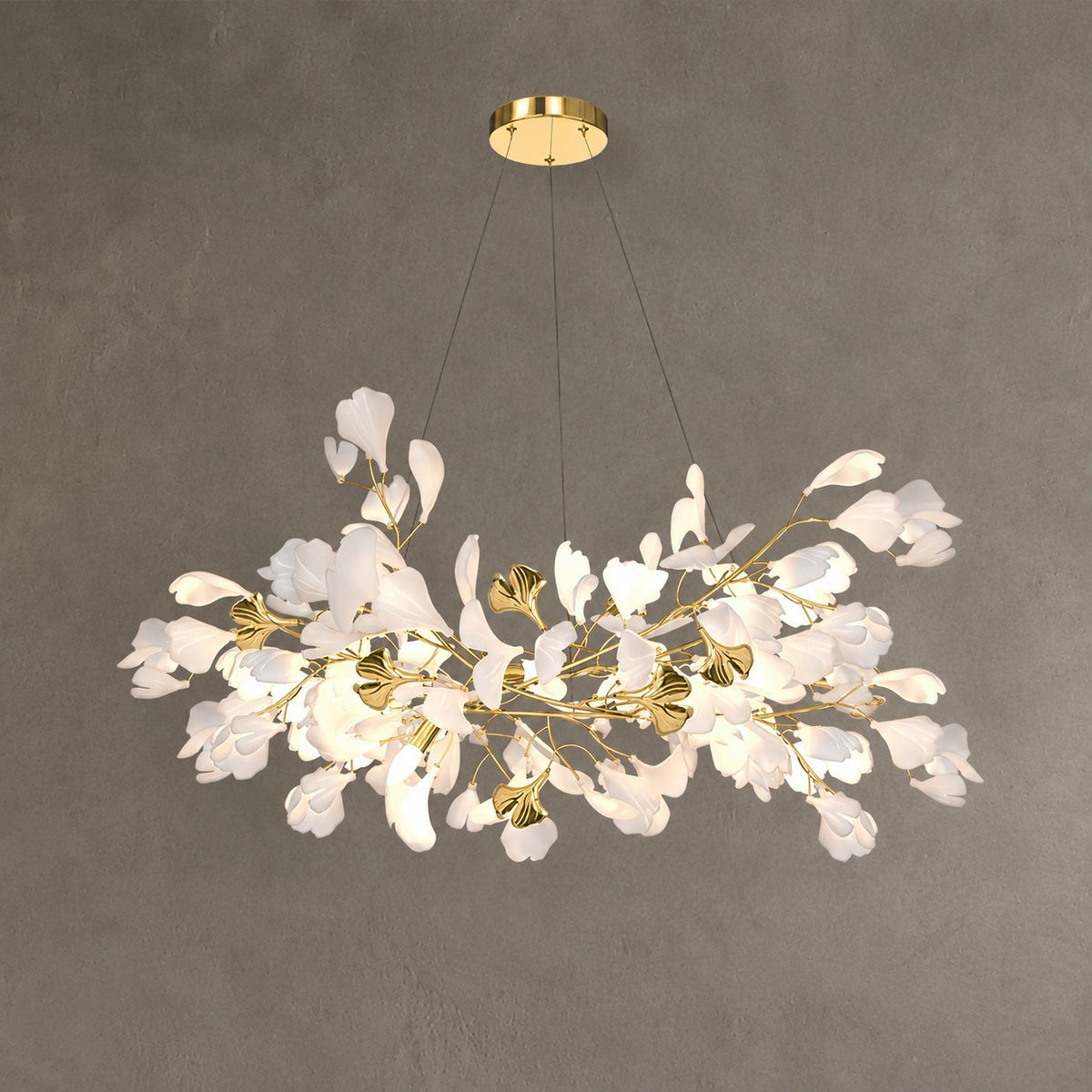 Gingko Ceramic Branch Chandelier Z