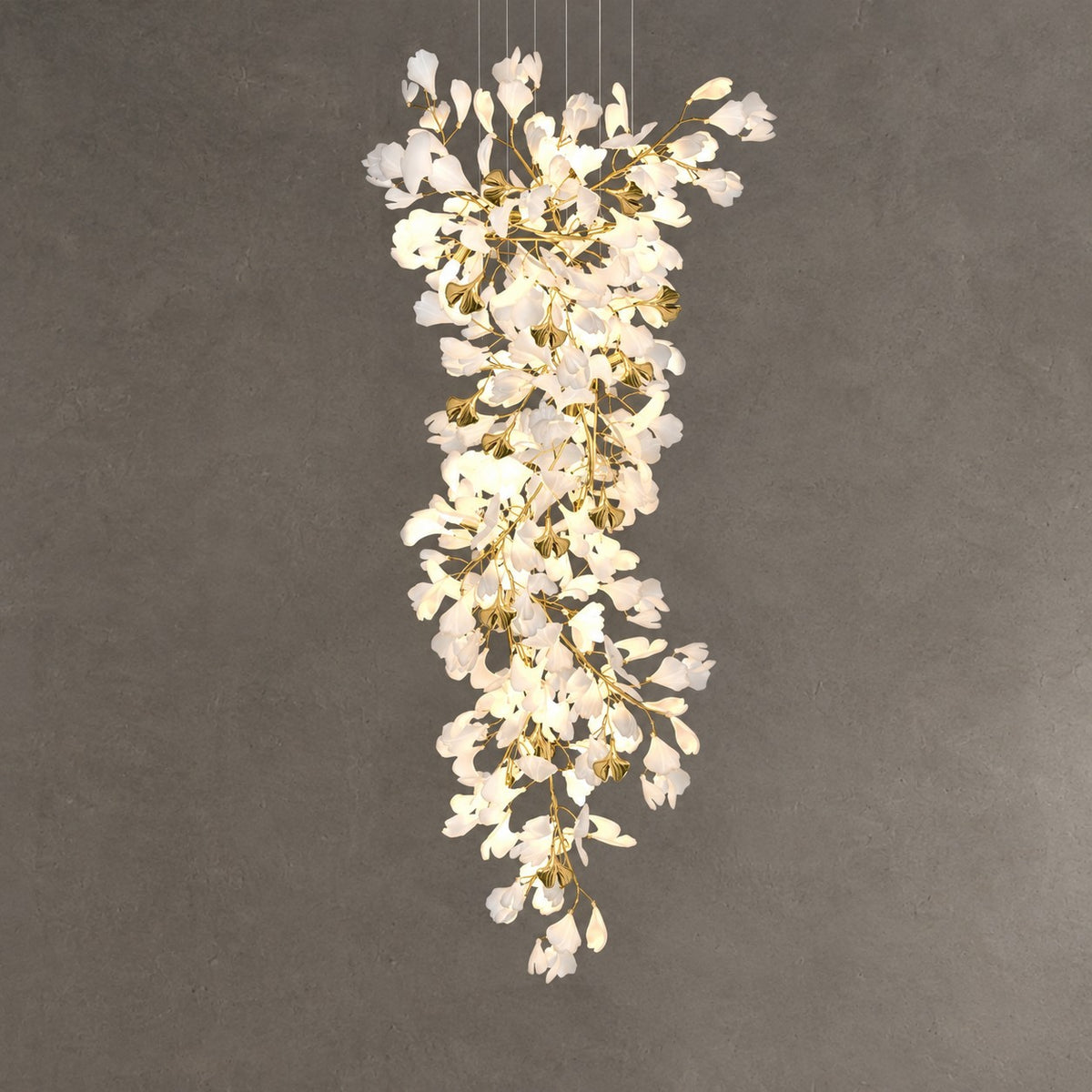 Gingko Ceramic Branch Chandelier Z