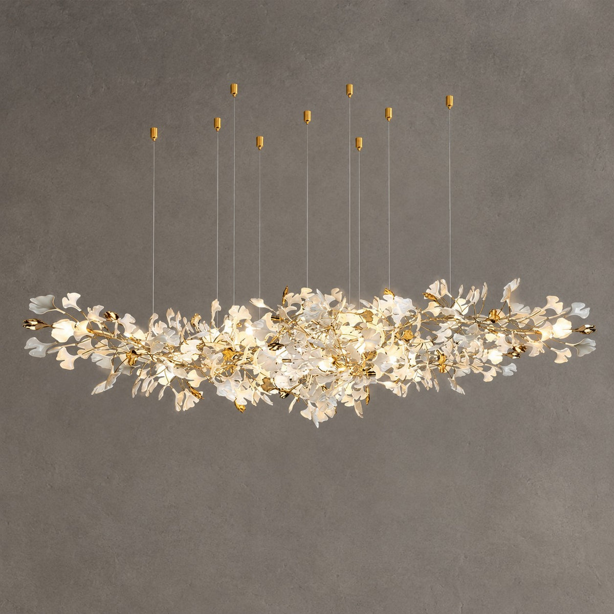 Gingko Ceramic Branch Chandelier Z