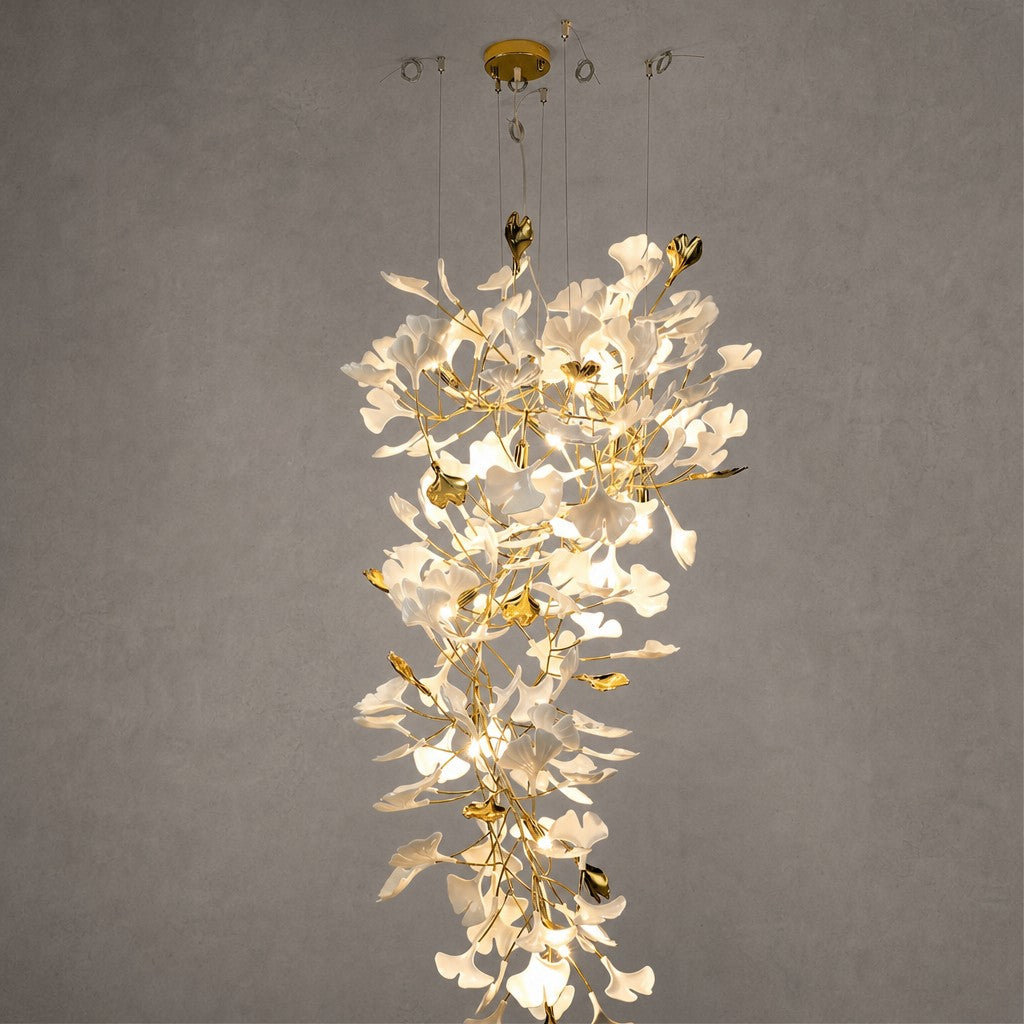 Gingko Ceramic Branch Chandelier Z