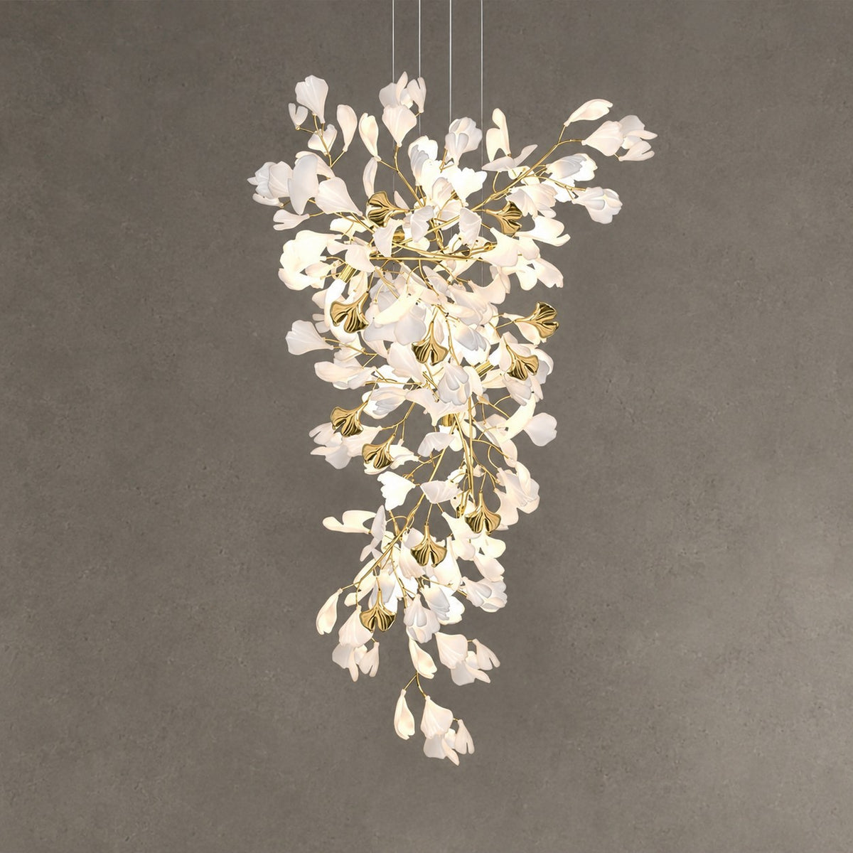 Gingko Ceramic Branch Chandelier Z