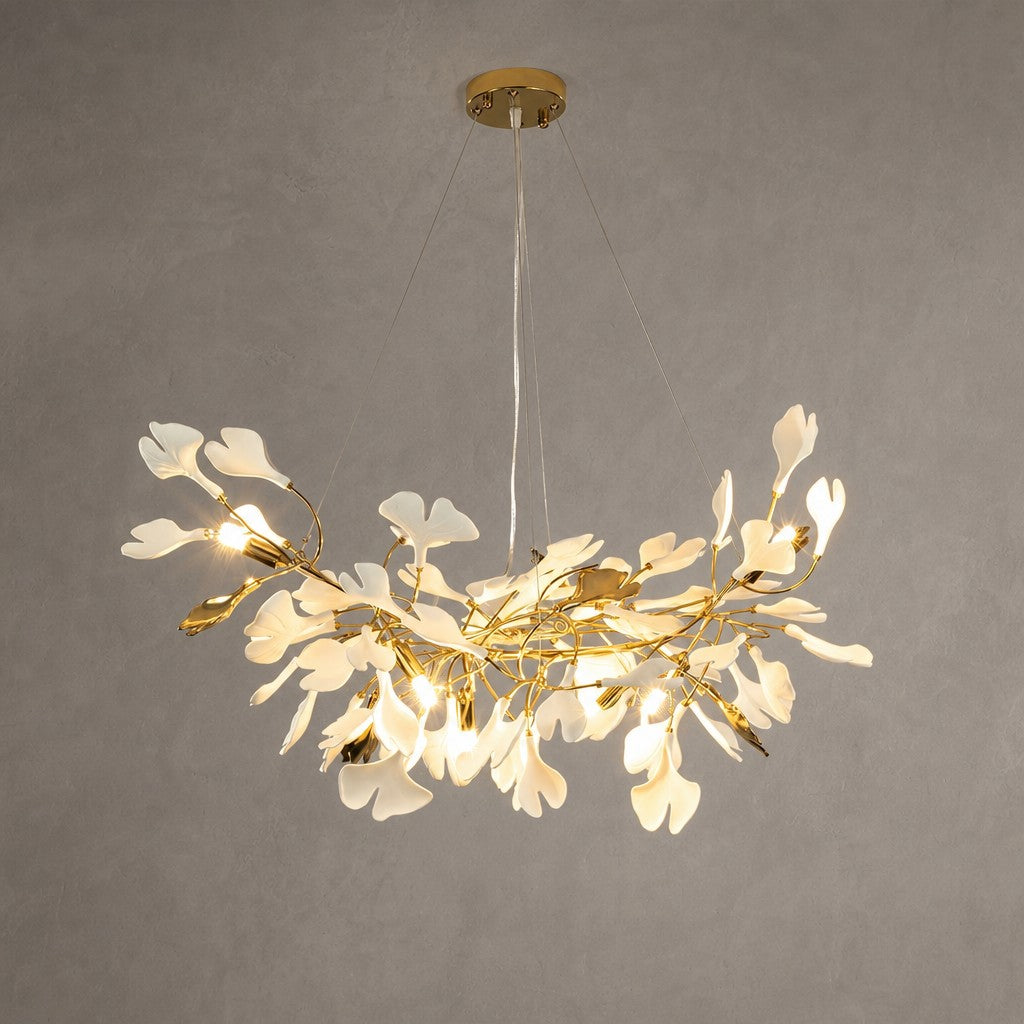 Gingko Ceramic Branch Chandelier Z