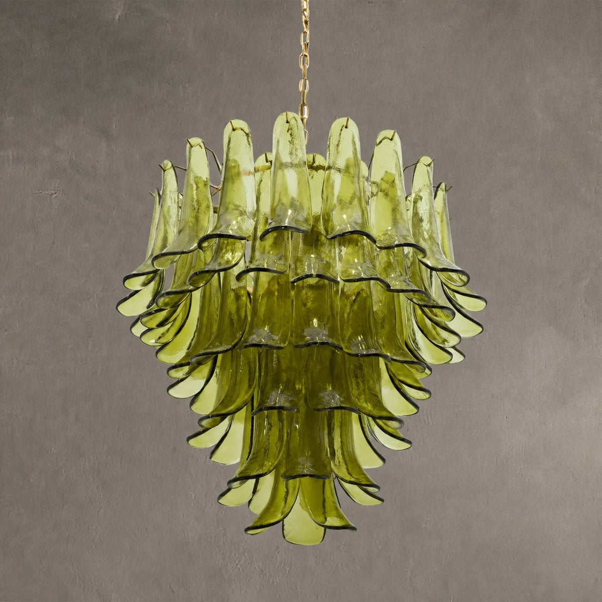 Green Petalo Murano Chandelier