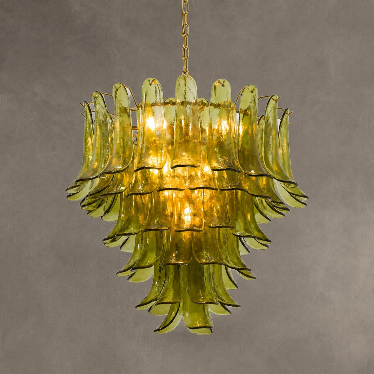 Green Petalo Murano Chandelier
