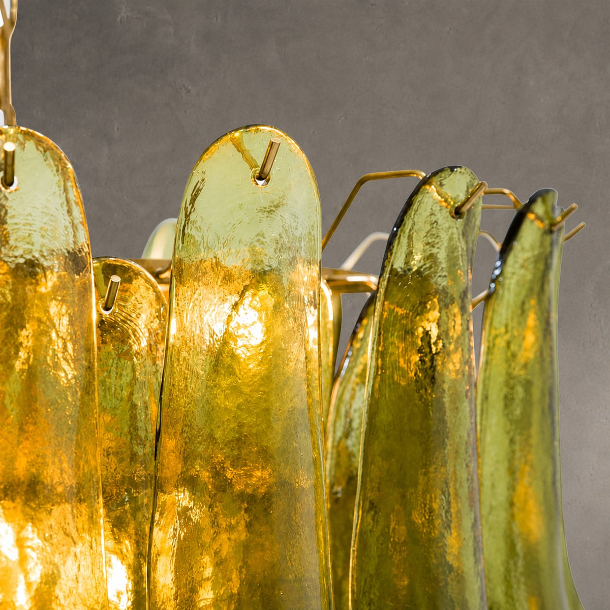 Green Petalo Murano Chandelier
