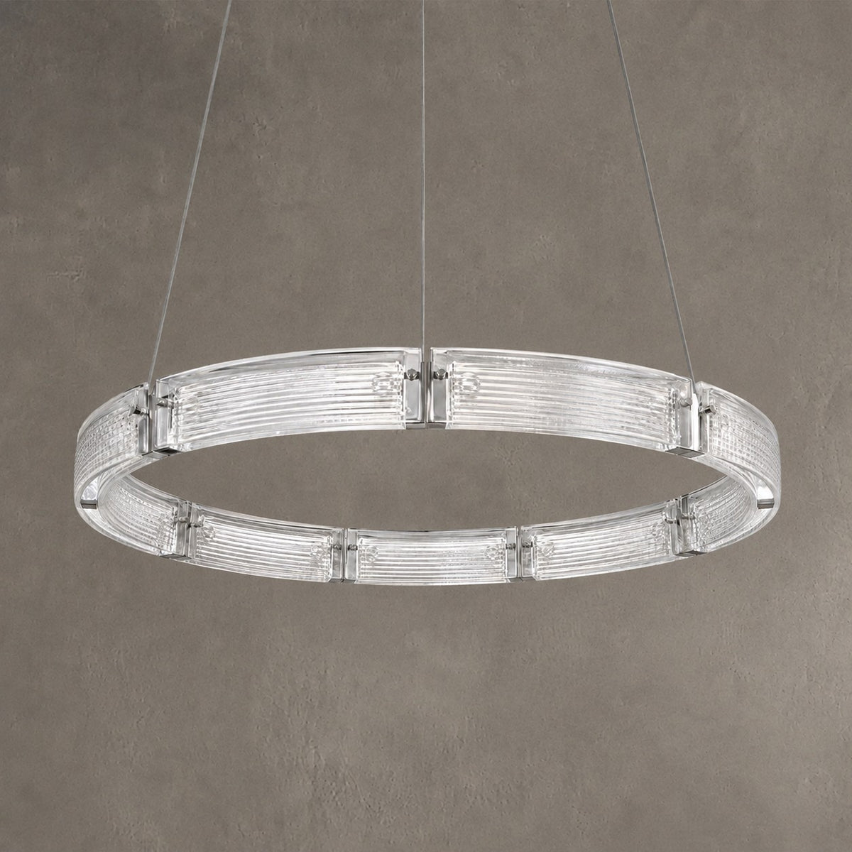 Halo Modern Glass Round Chandelier