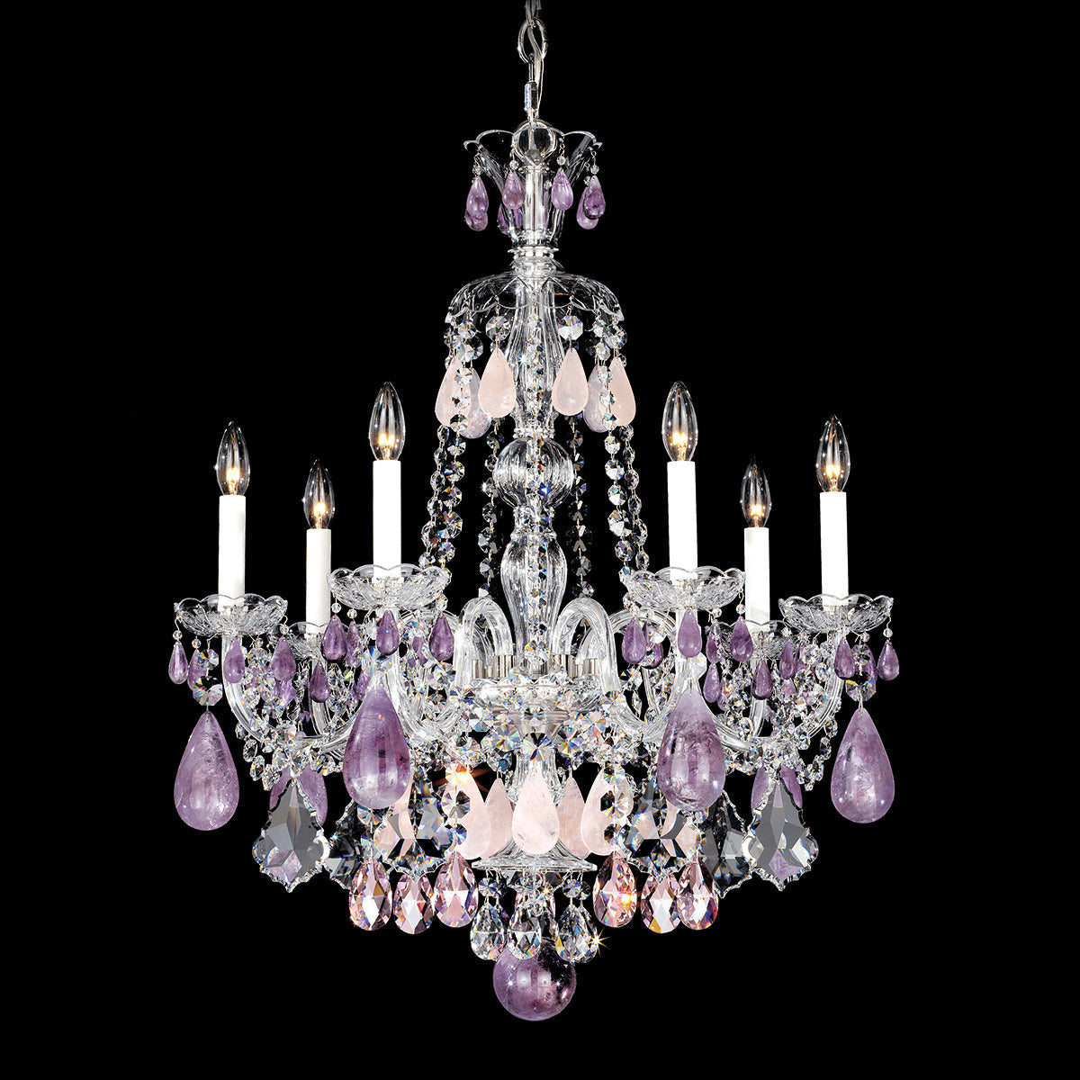 Halstead Rock Crystal 7-Light Chandelier 24"