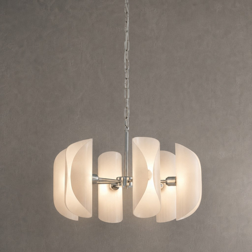 Helena Modern Chrome Glass Pendant Light