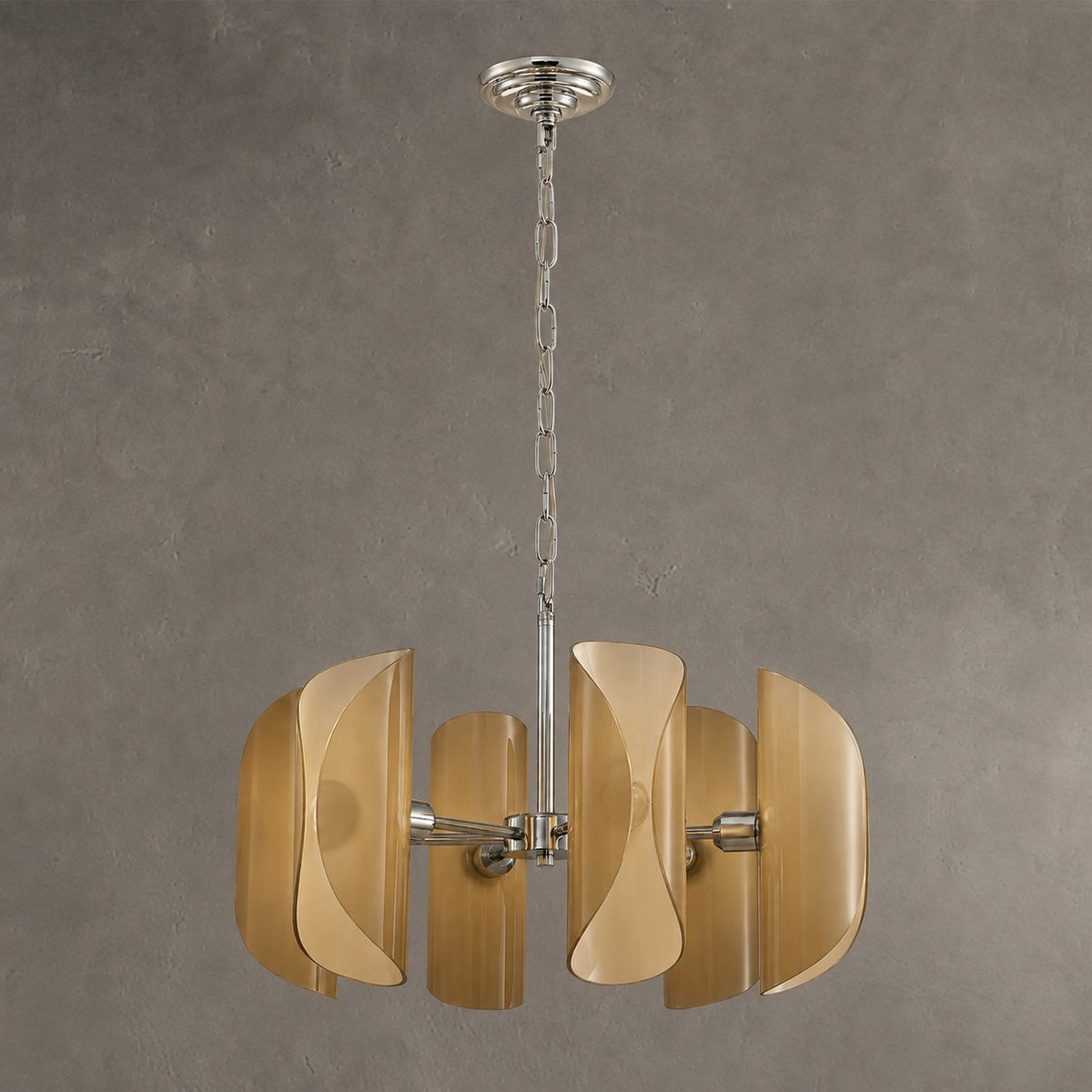 Helena Modern Chrome Glass Pendant Light