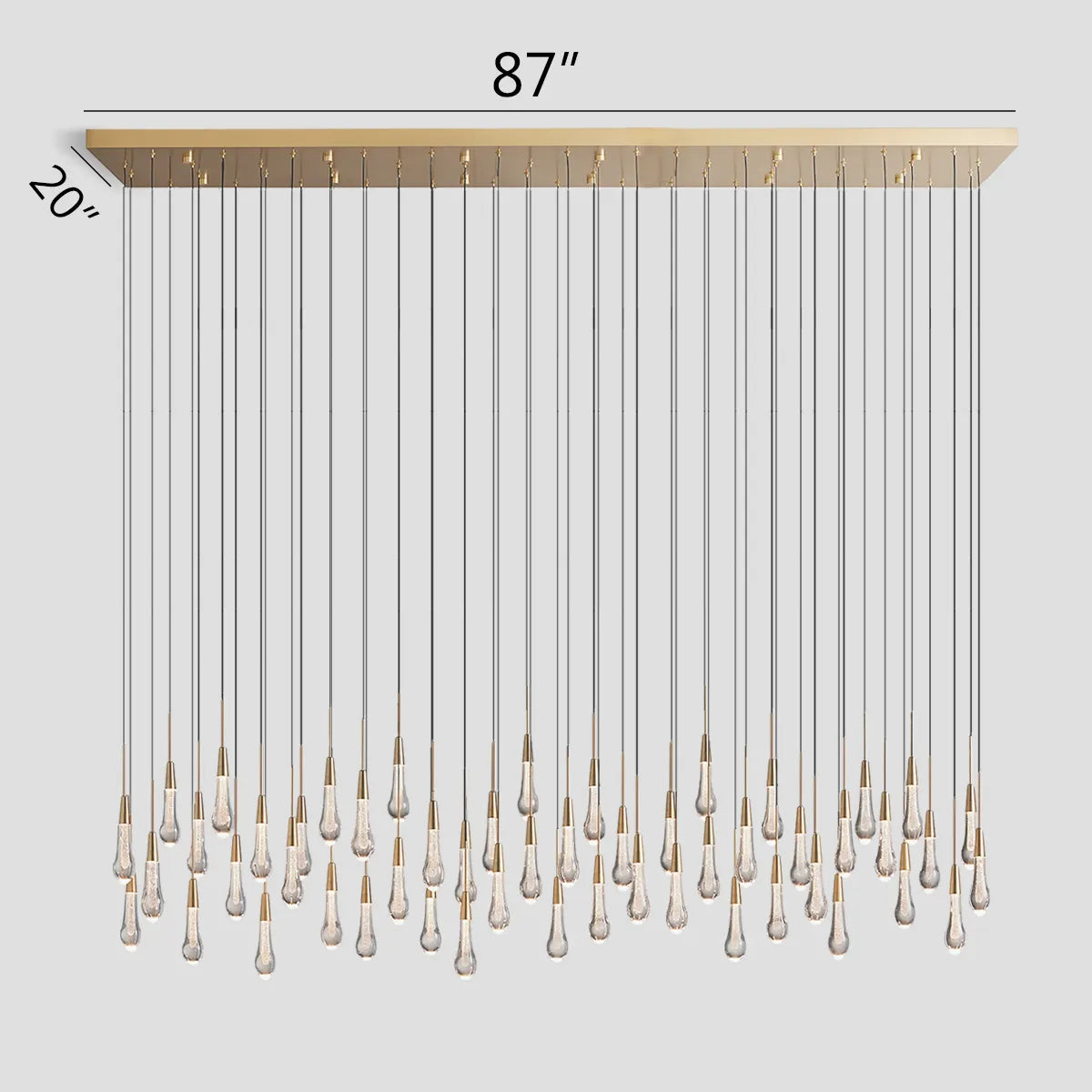 Soltaire Linear Chandelier 37"50"70"87"120"