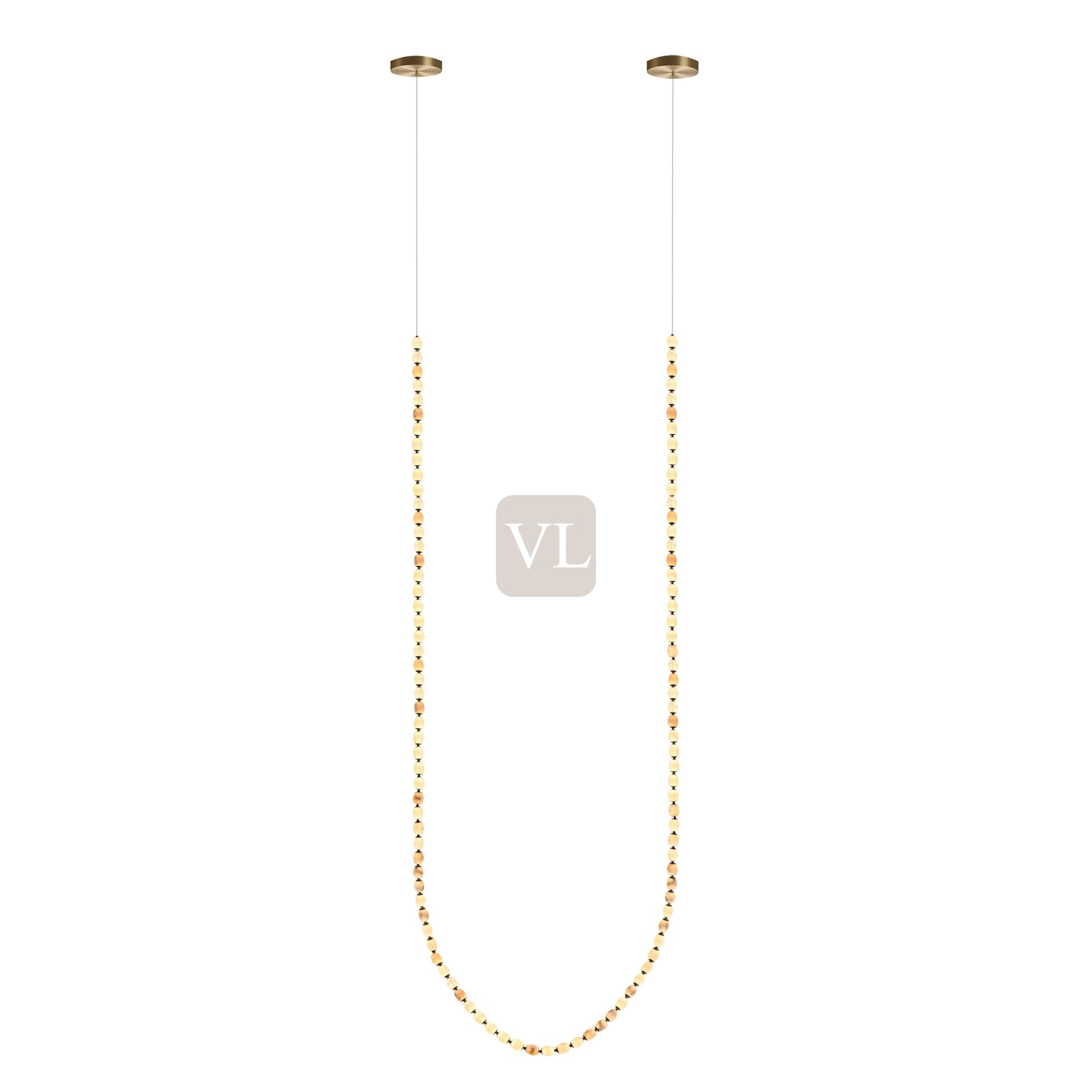 Alabaster Bead LED Pendant Light