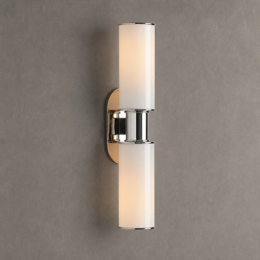 Kelvridge Modern Milk Glass 2-Light Wall Sconce