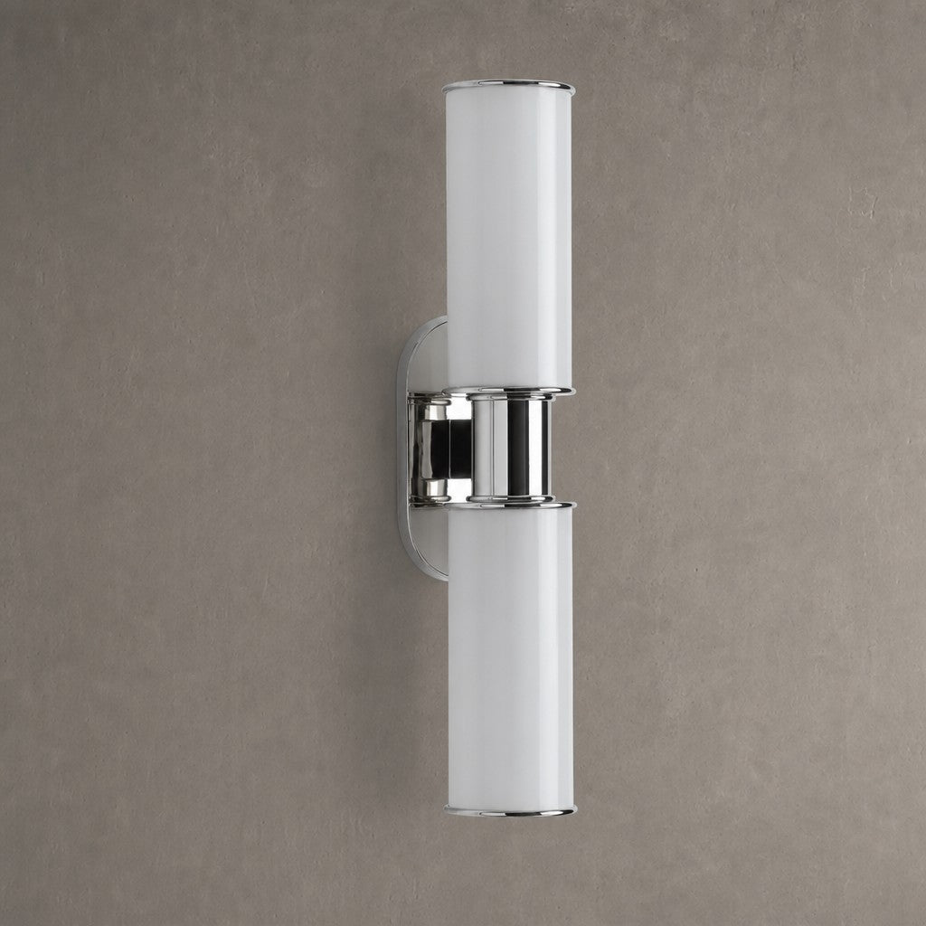 Kelvridge Modern Milk Glass 2-Light Wall Sconce