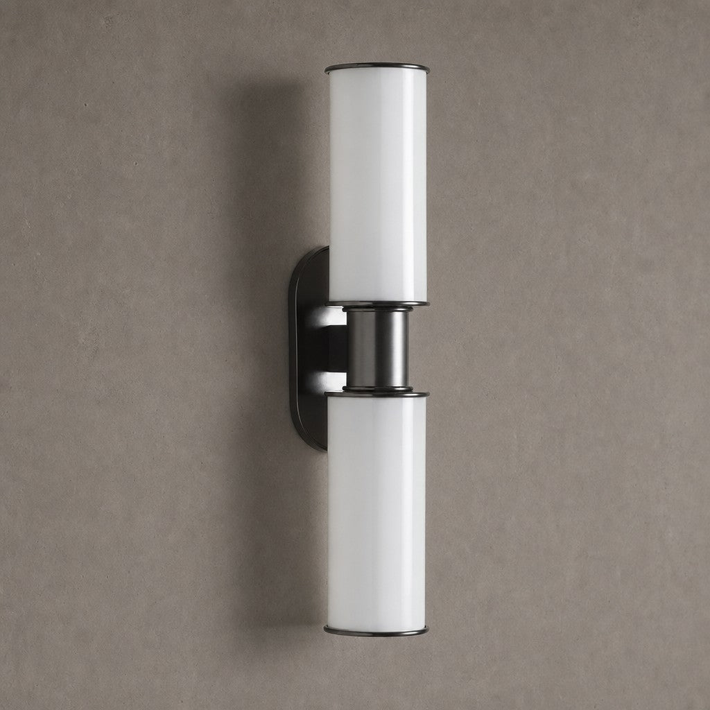 Kelvridge Modern Milk Glass 2-Light Wall Sconce