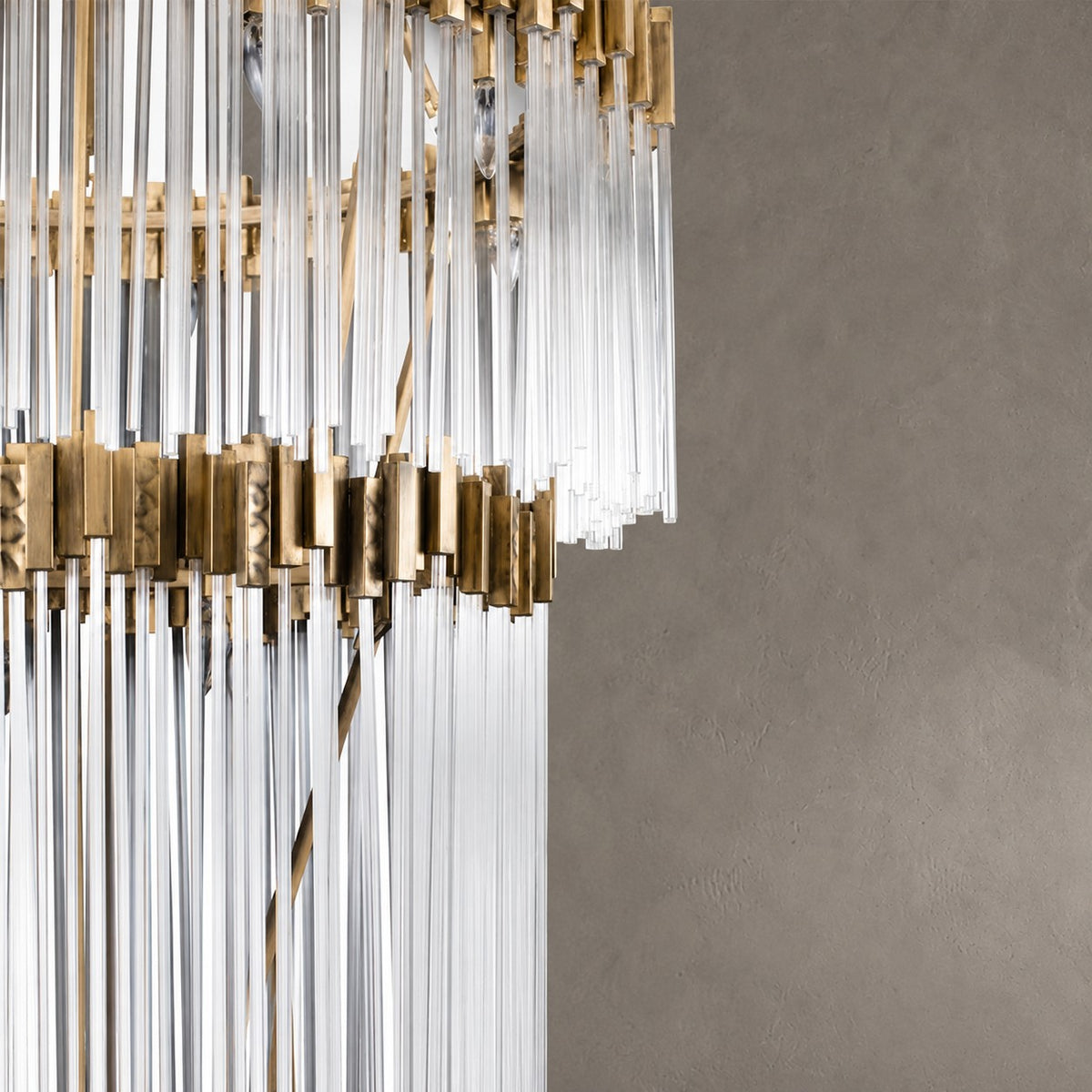 Large Elegant Multi-layers Glam Glass Chandelier for High-ceiling Staircase/Entryway/Living/meeting Room