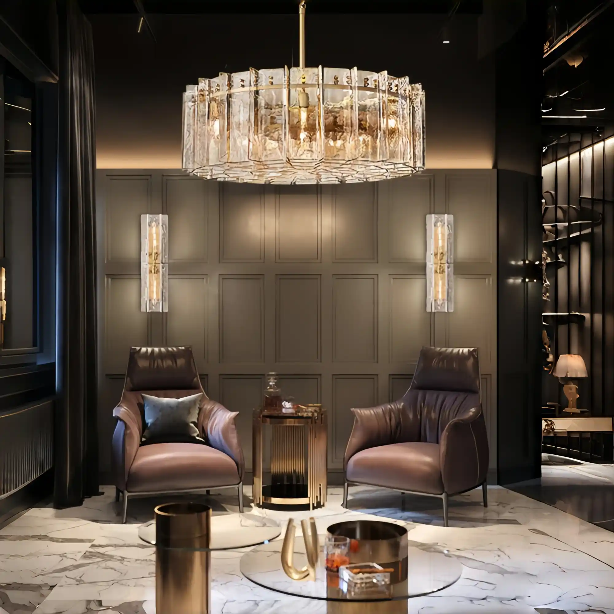 Lattice Round Chandelier