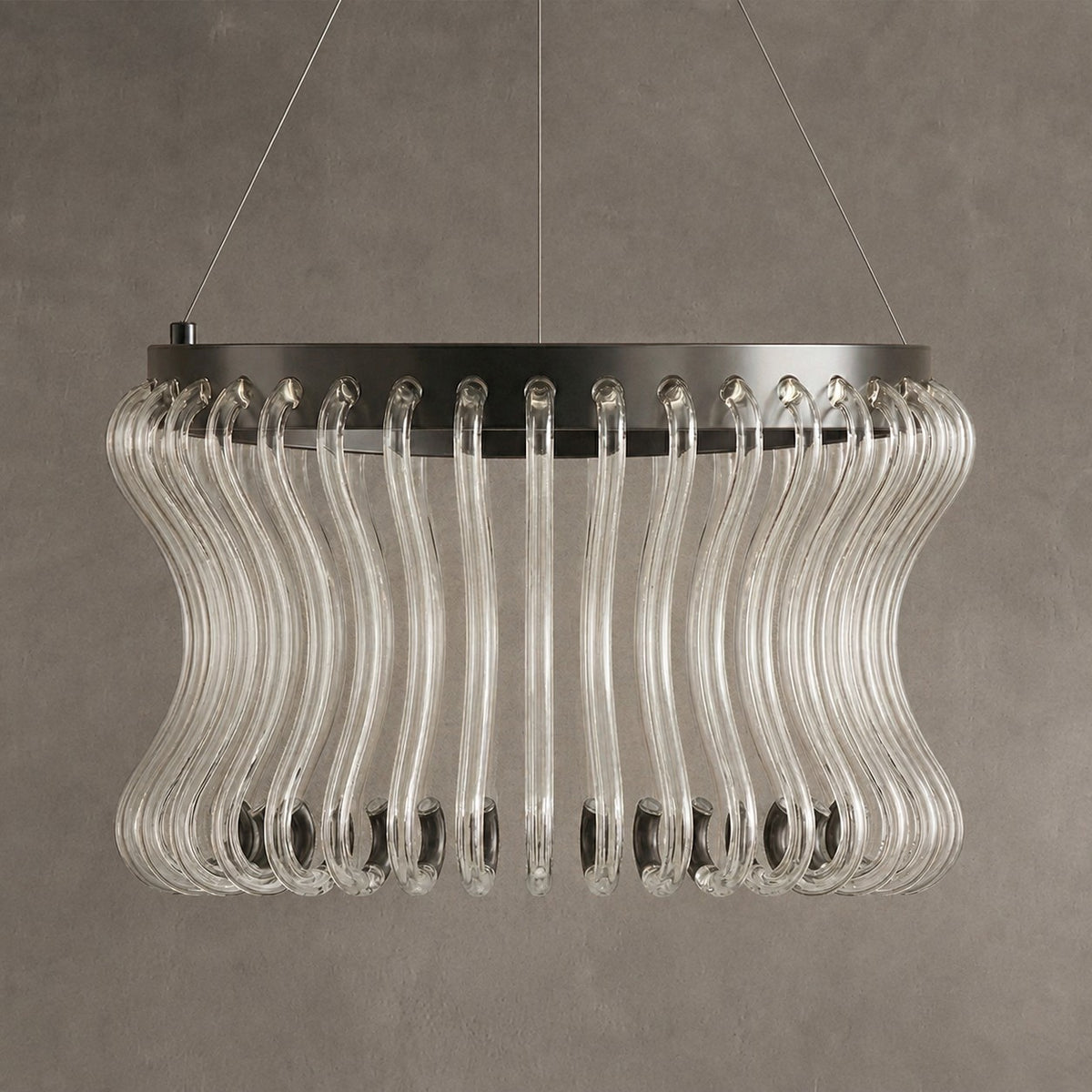 Lennox Glass Round Chandelier 21.6"D