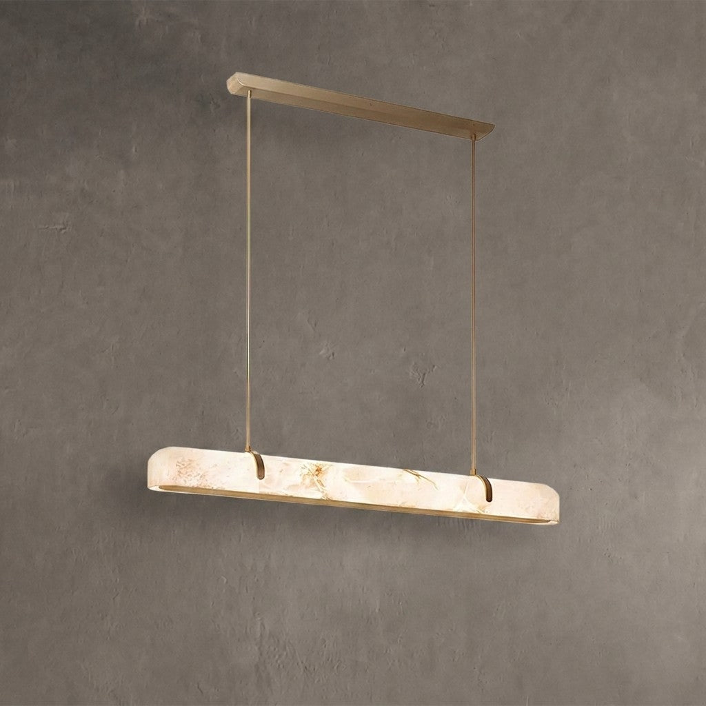 Linear Alabaster Chandelier, Kitchen Island Pendant Light