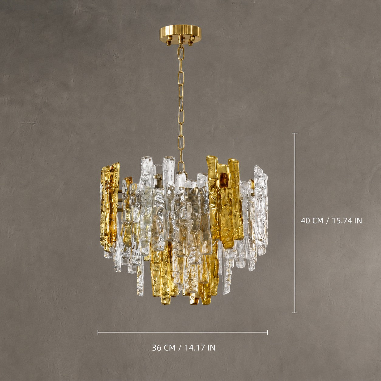 Glacier Ember Pendant Light Artisan Murano Style