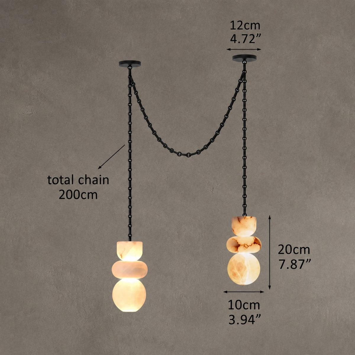 Chandelier Marble Swag Pendant