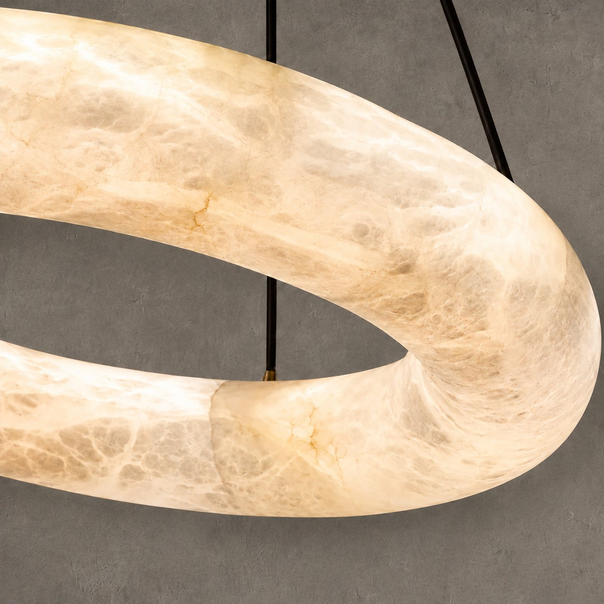 Orbisara Living Room Ring Pendant Spanish Alabaster Minimalist